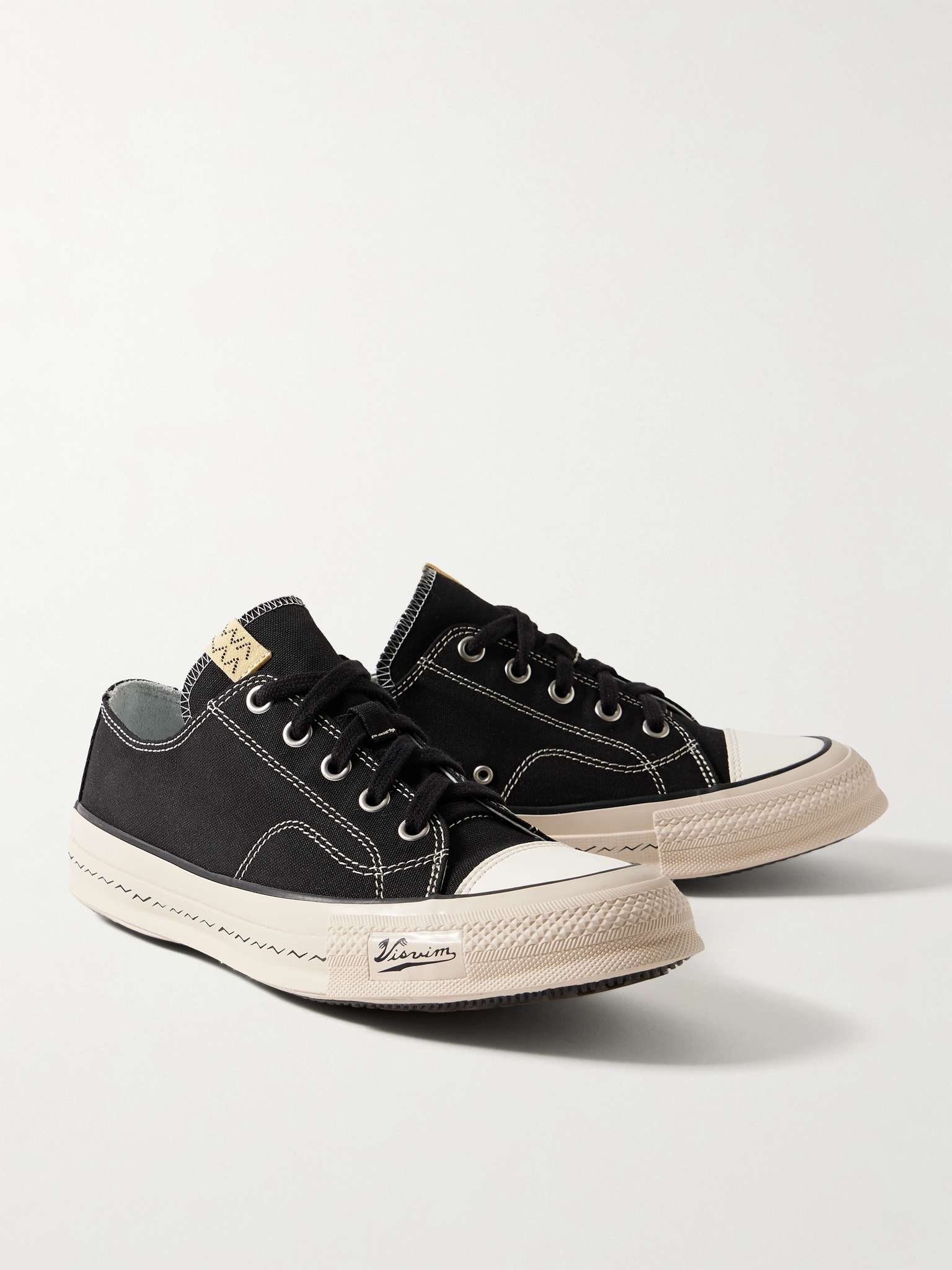 Skagway L.T. Lo Leather-Trimmed Canvas Sneakers - 4