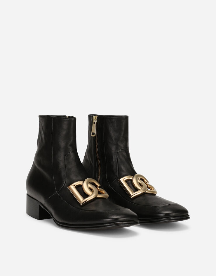 Nappa leather ankle boots with DG logo - 2