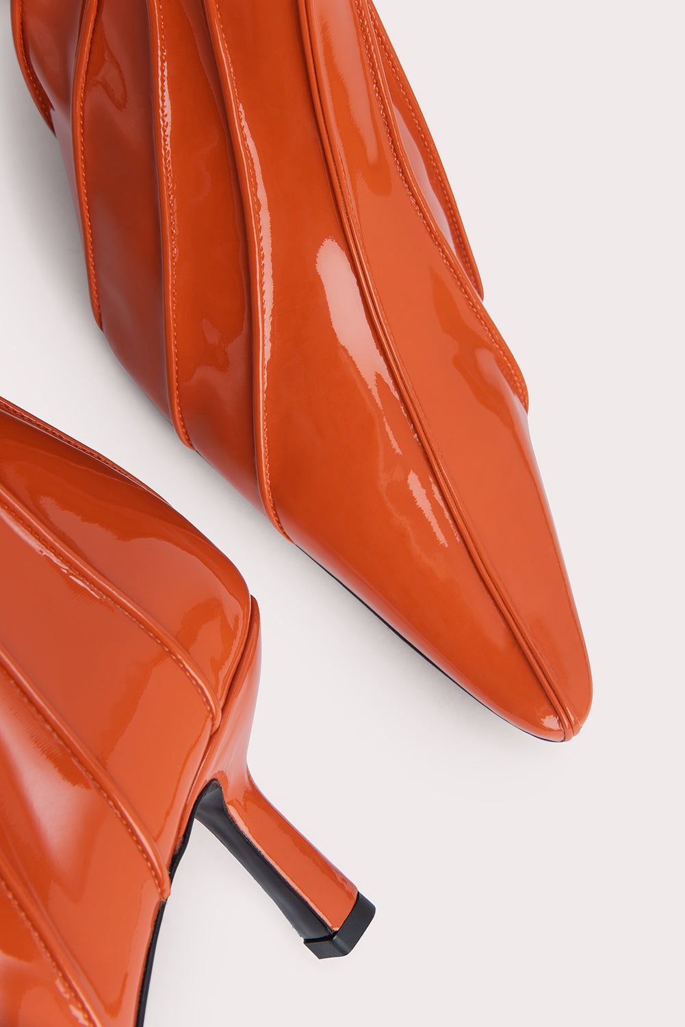 Faye Burnt Orange Patent Leather - 4