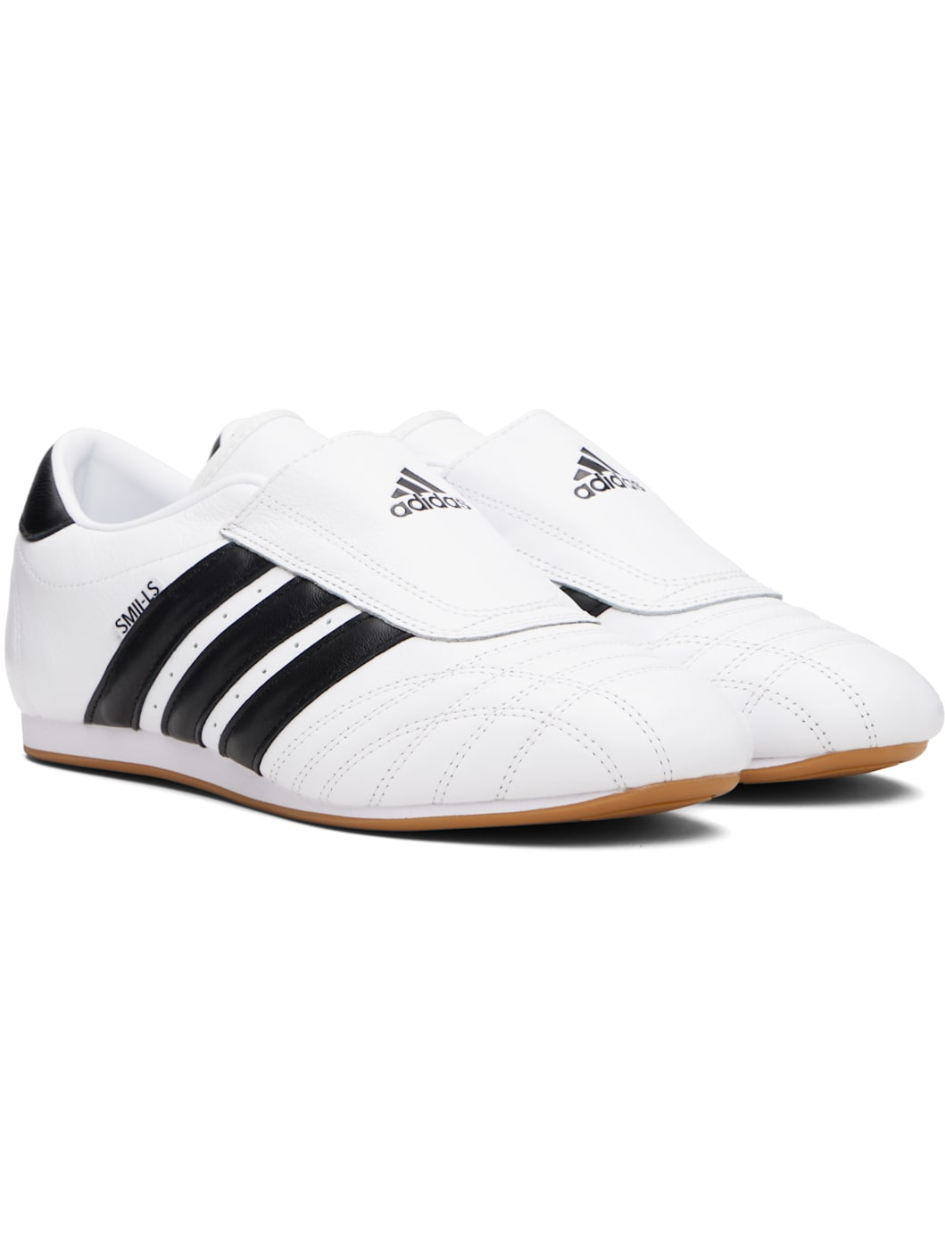 White & Black 'Adidas' Taekwondo Sneakers - 4