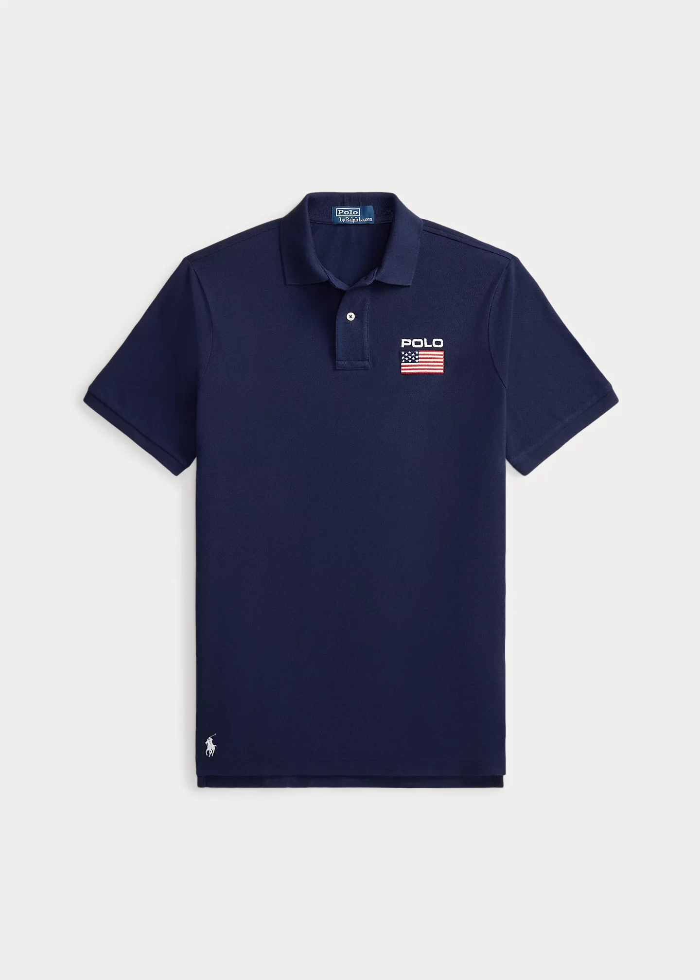 Classic Fit Flag Mesh Polo Shirt - 1