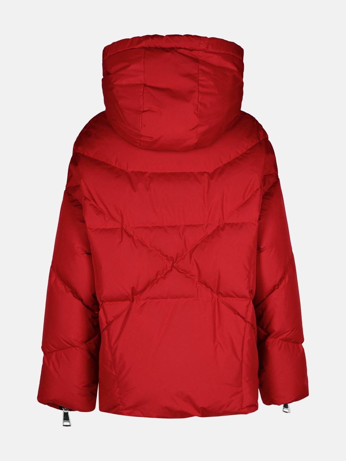 'ICONIC' RED POLYESTER BLEND DOWN JACKET - 3