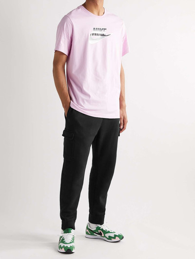 Nike Sportswear Club Slim-Fit Tapered Cotton-Blend Jersey Cargo Sweatpants outlook