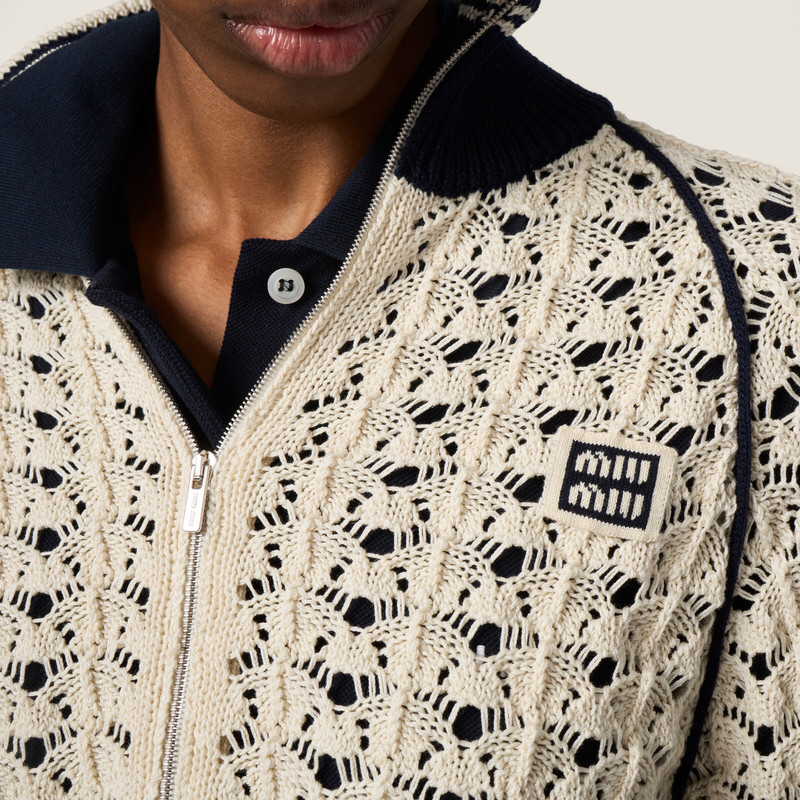 Cotton zipper cardigan 6