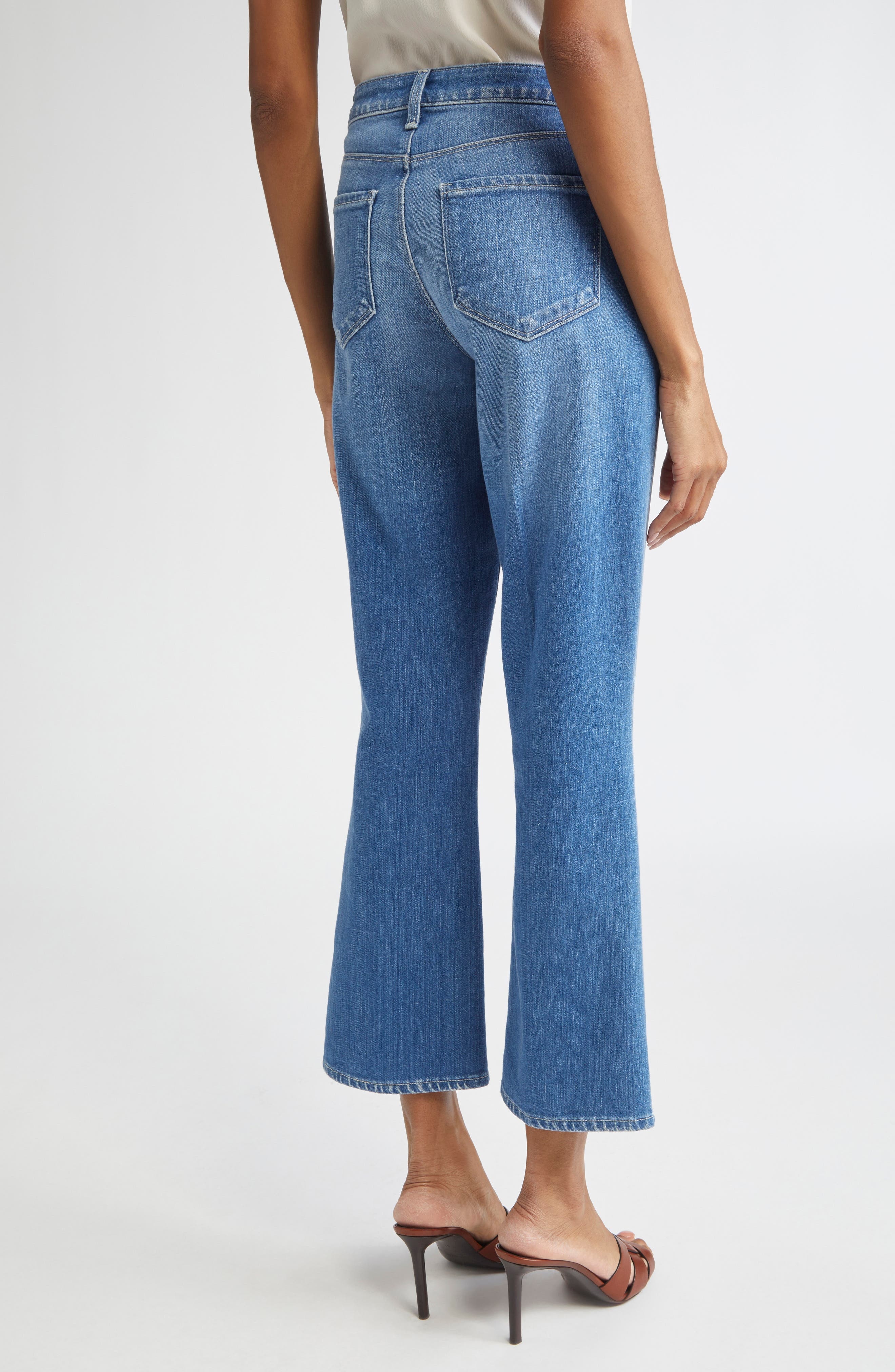 L'AGENCE Tati High Waist Crop Micro Bootcut Jeans in Rosales at Nordstrom - 3