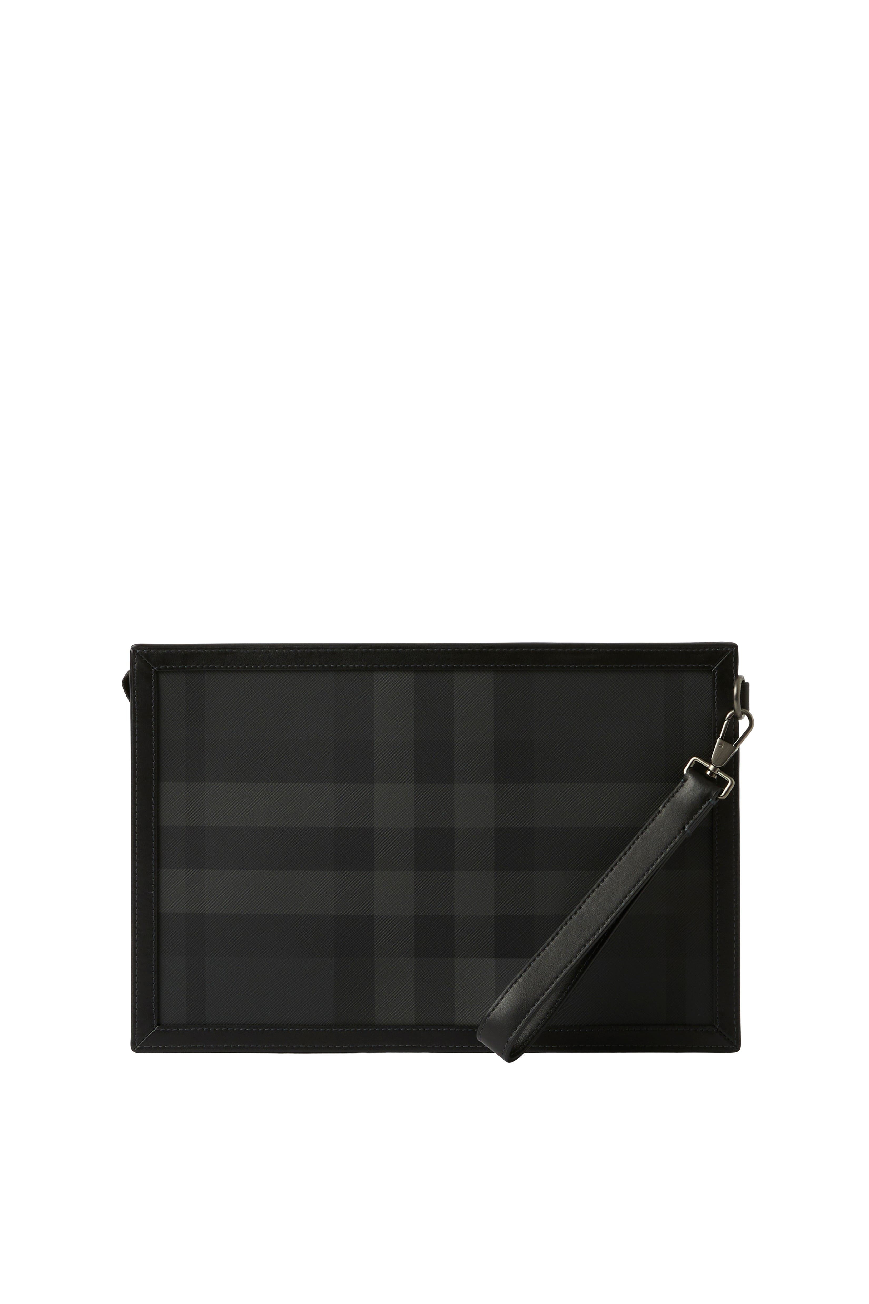 burberry Check Zip Pouch in Charcoal at Nordstrom - 3