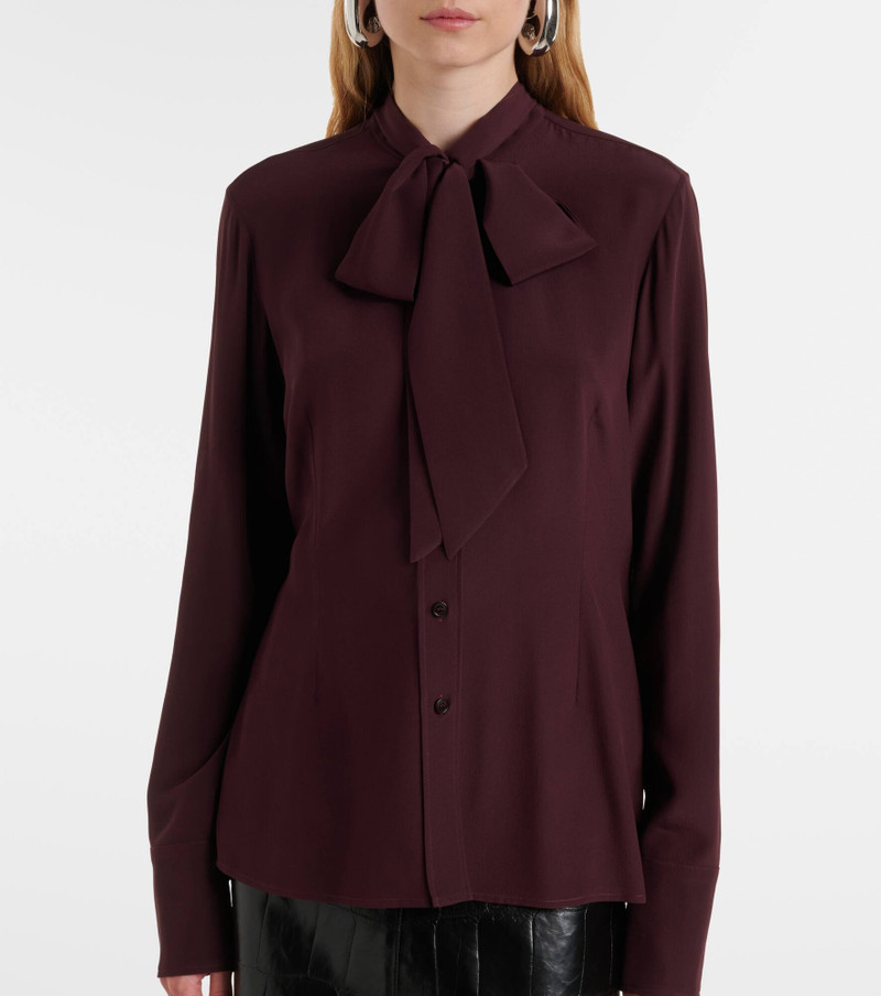 Tie-neck silk top 7