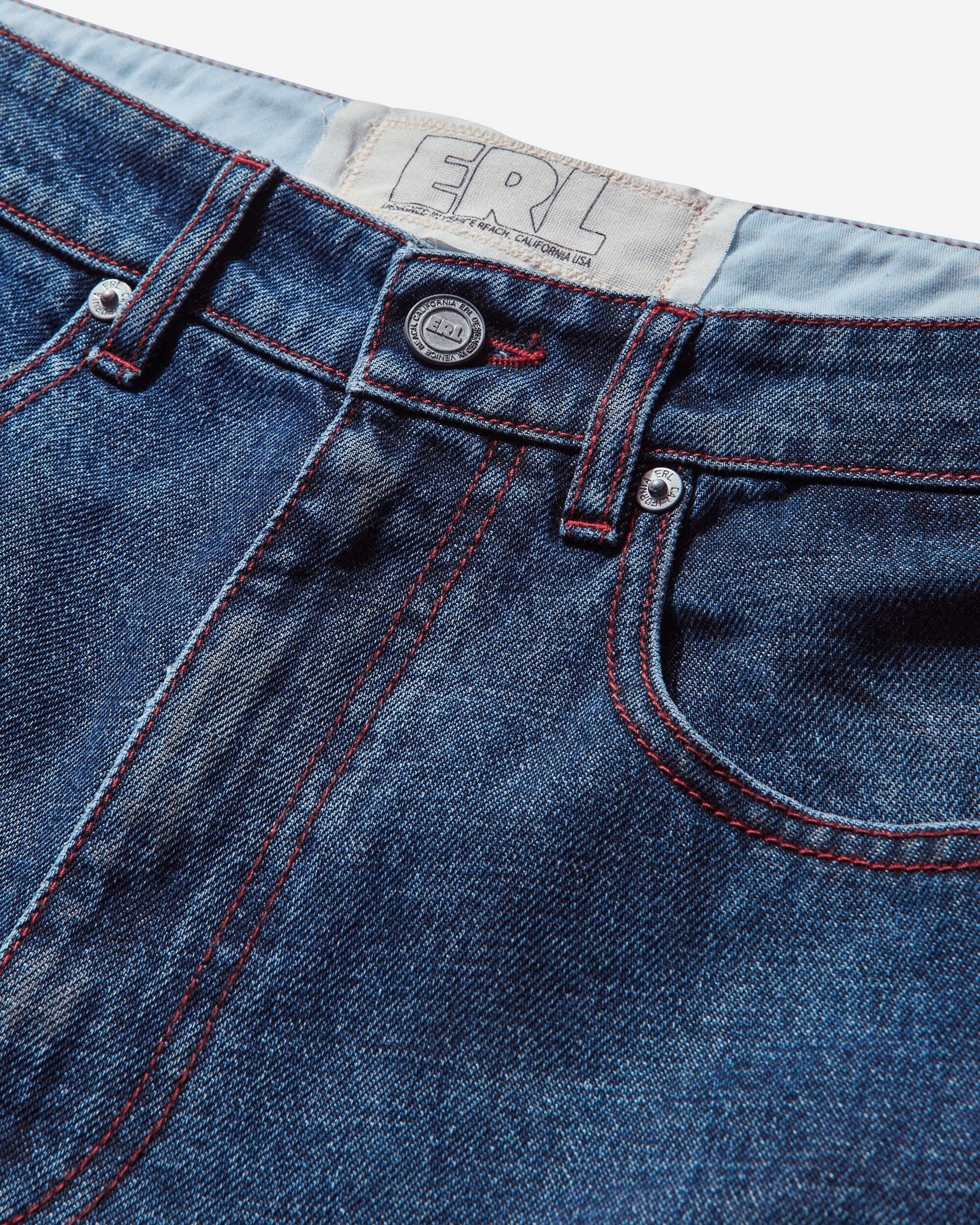 Men's Baggy Indiana Distressed Jeans Dirty Blue - 3
