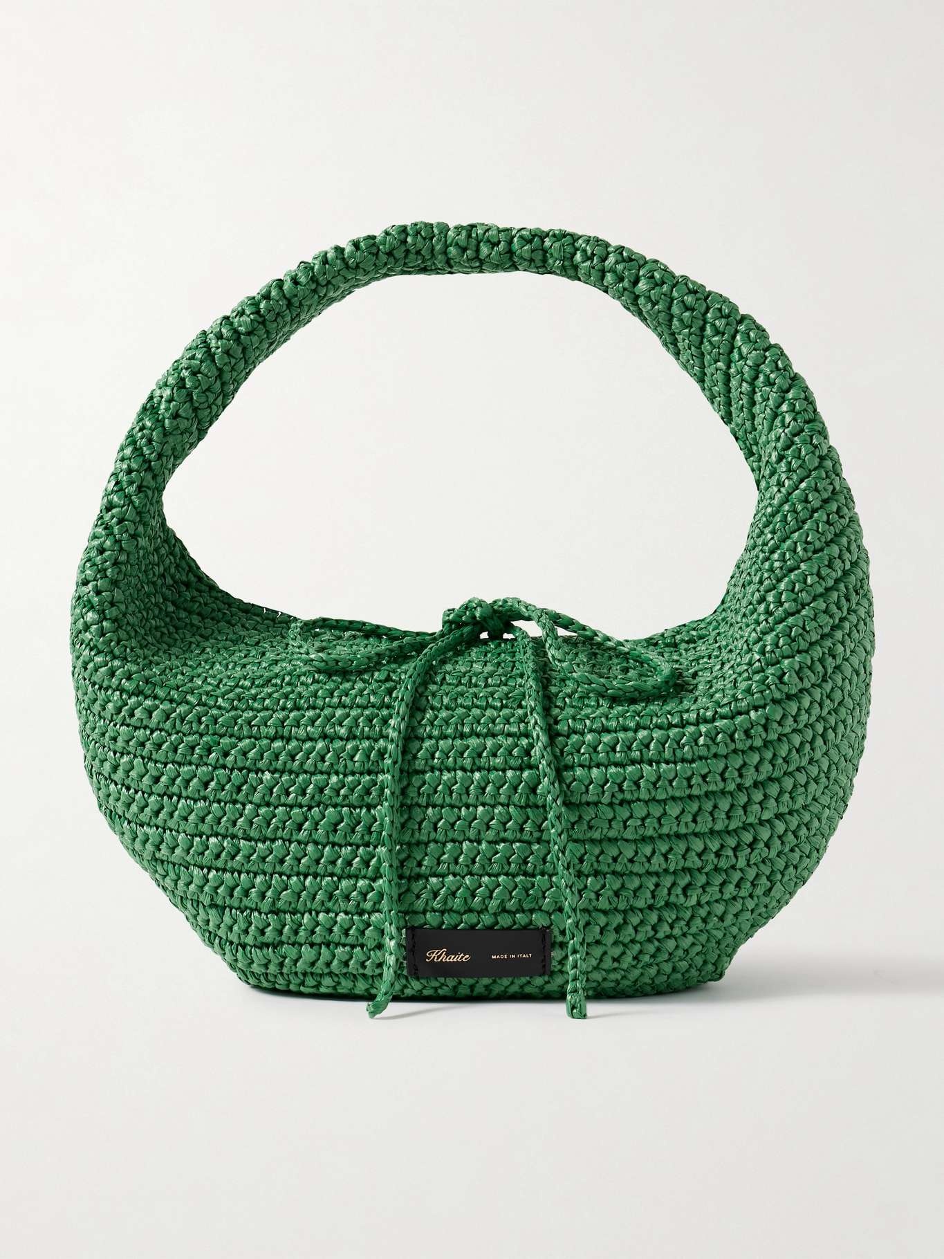 Olivia medium raffia shoulder bag - 1