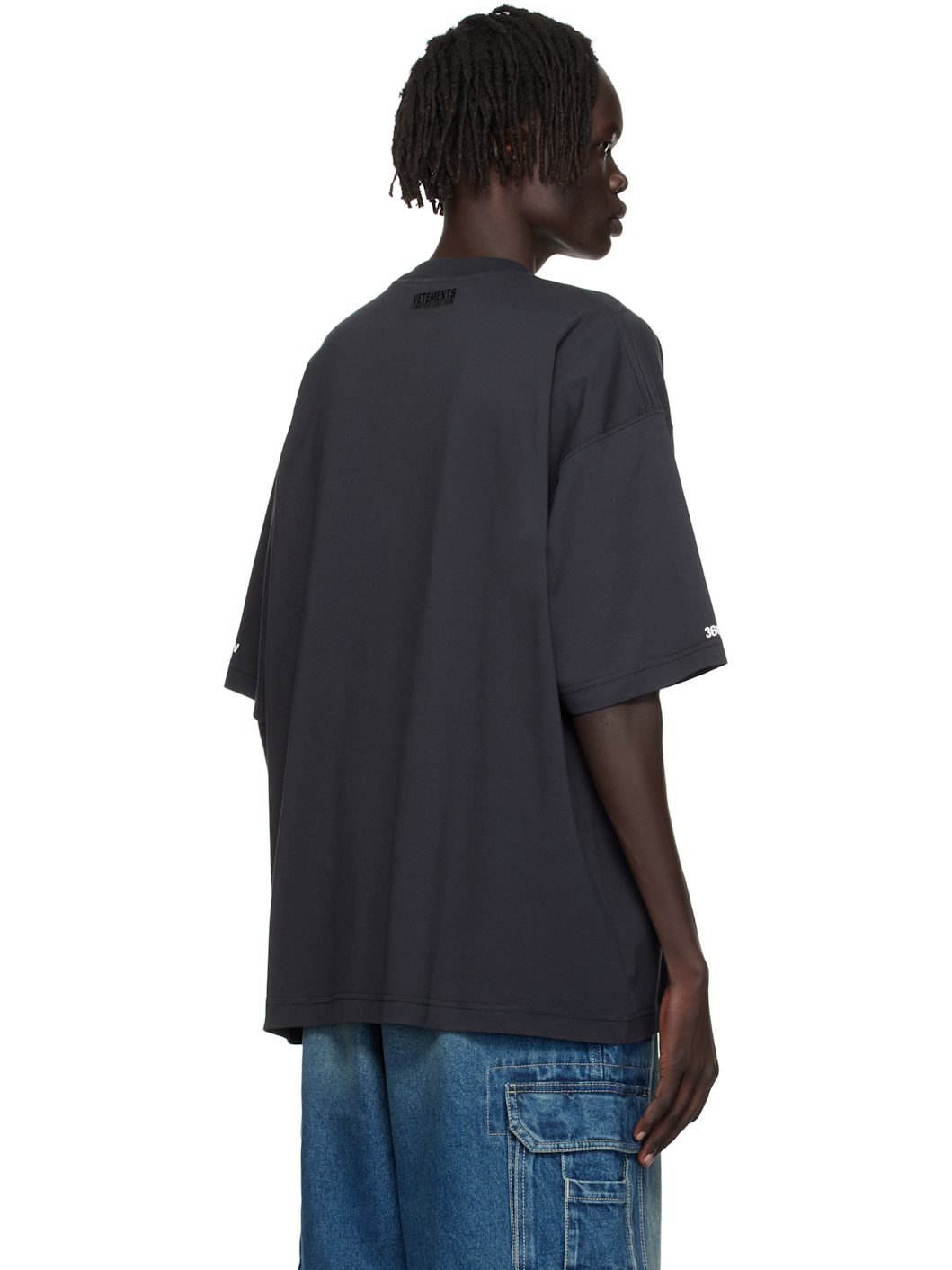 Black 'CCTV' Oversized T-shirt - 3