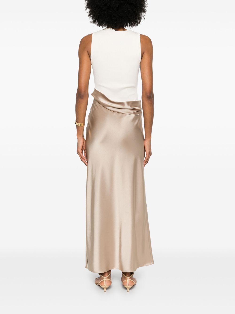 draped-detail maxi dress - 4