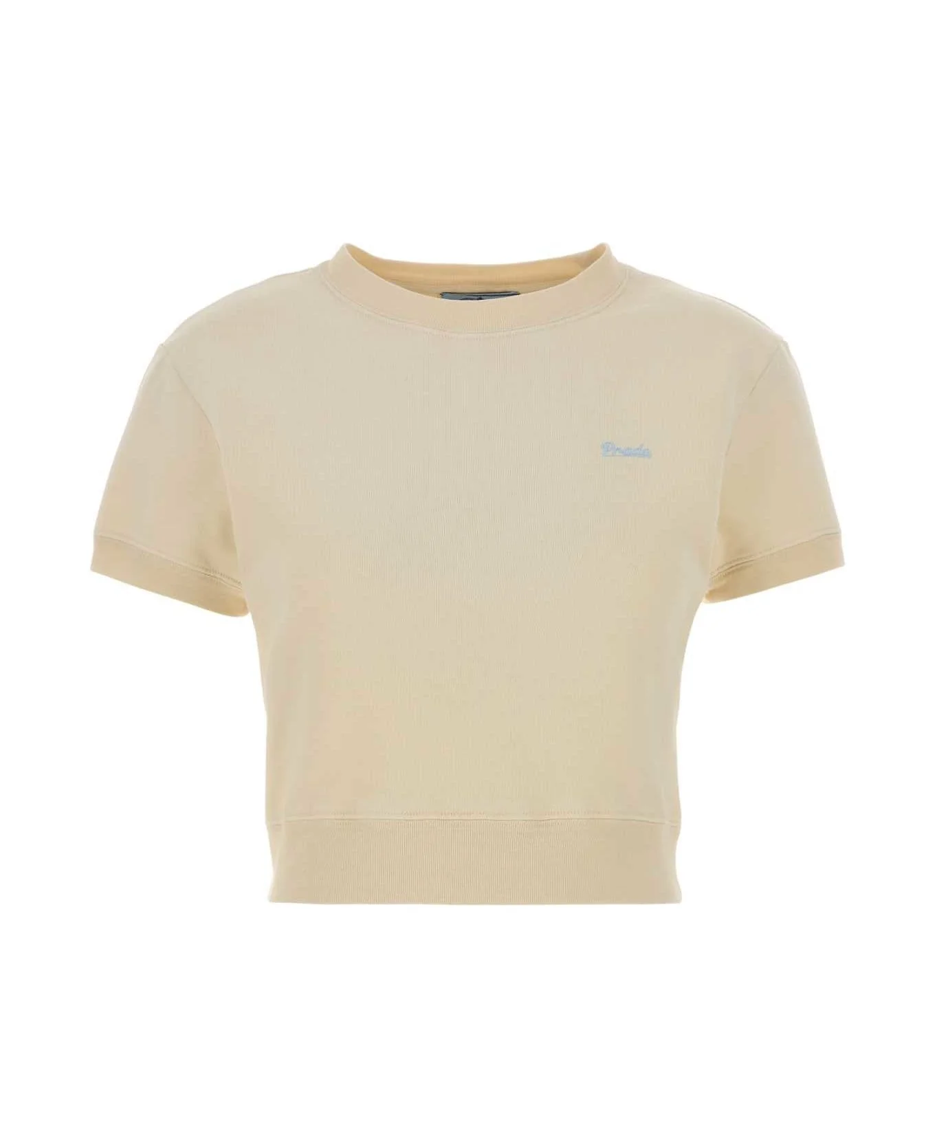 Pastel Yellow Cotton T-shirt - 1