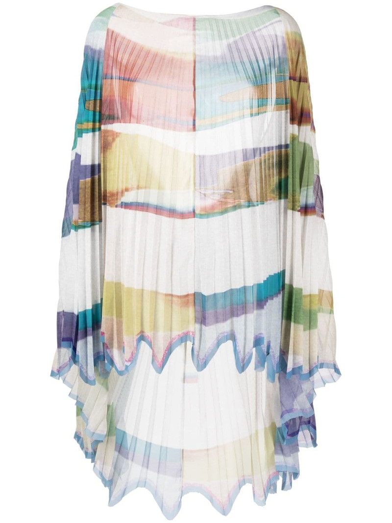 Manifest abstract-print draped tunic 1