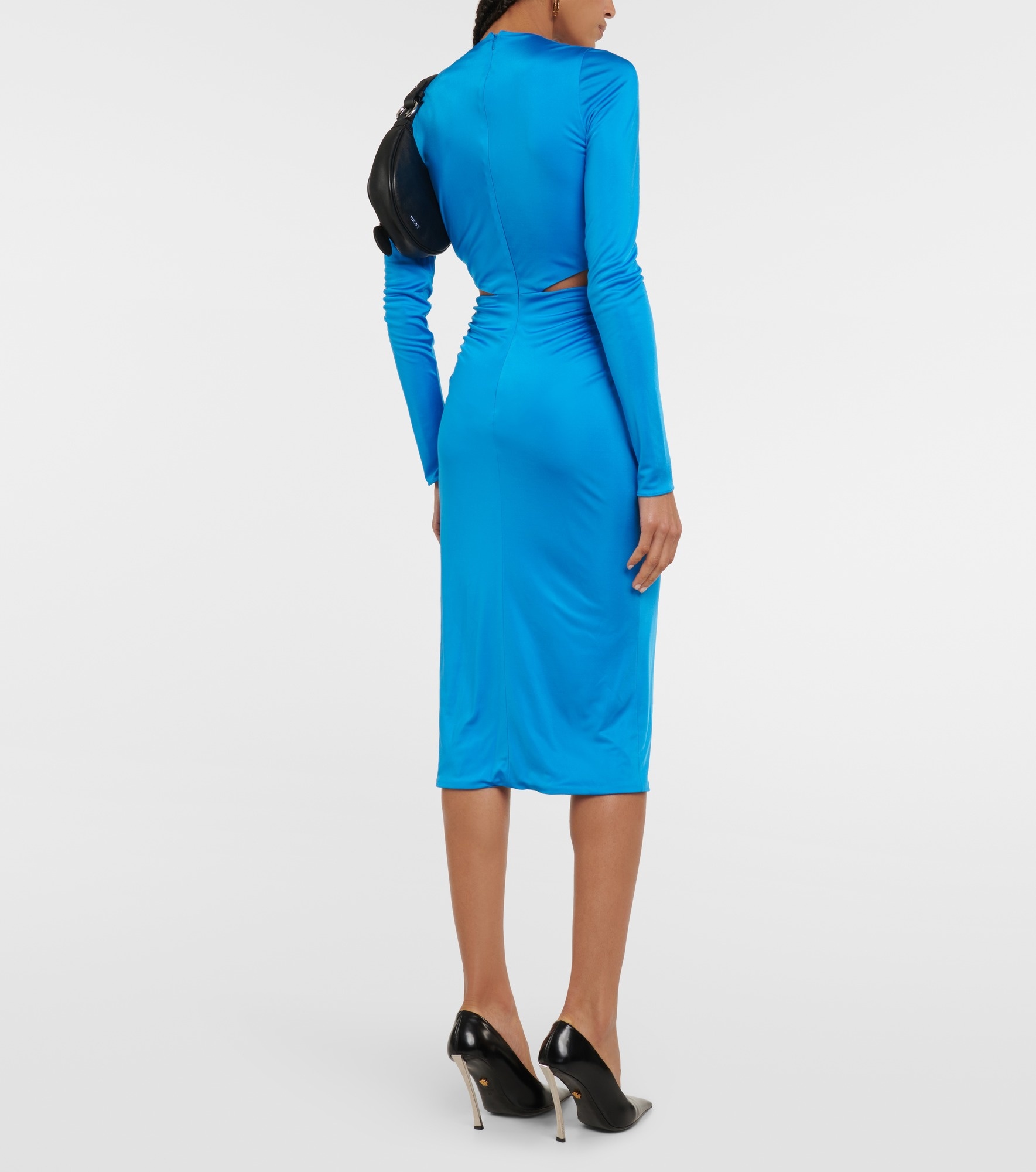 Medusa Biggie cutout satin midi dress - 3