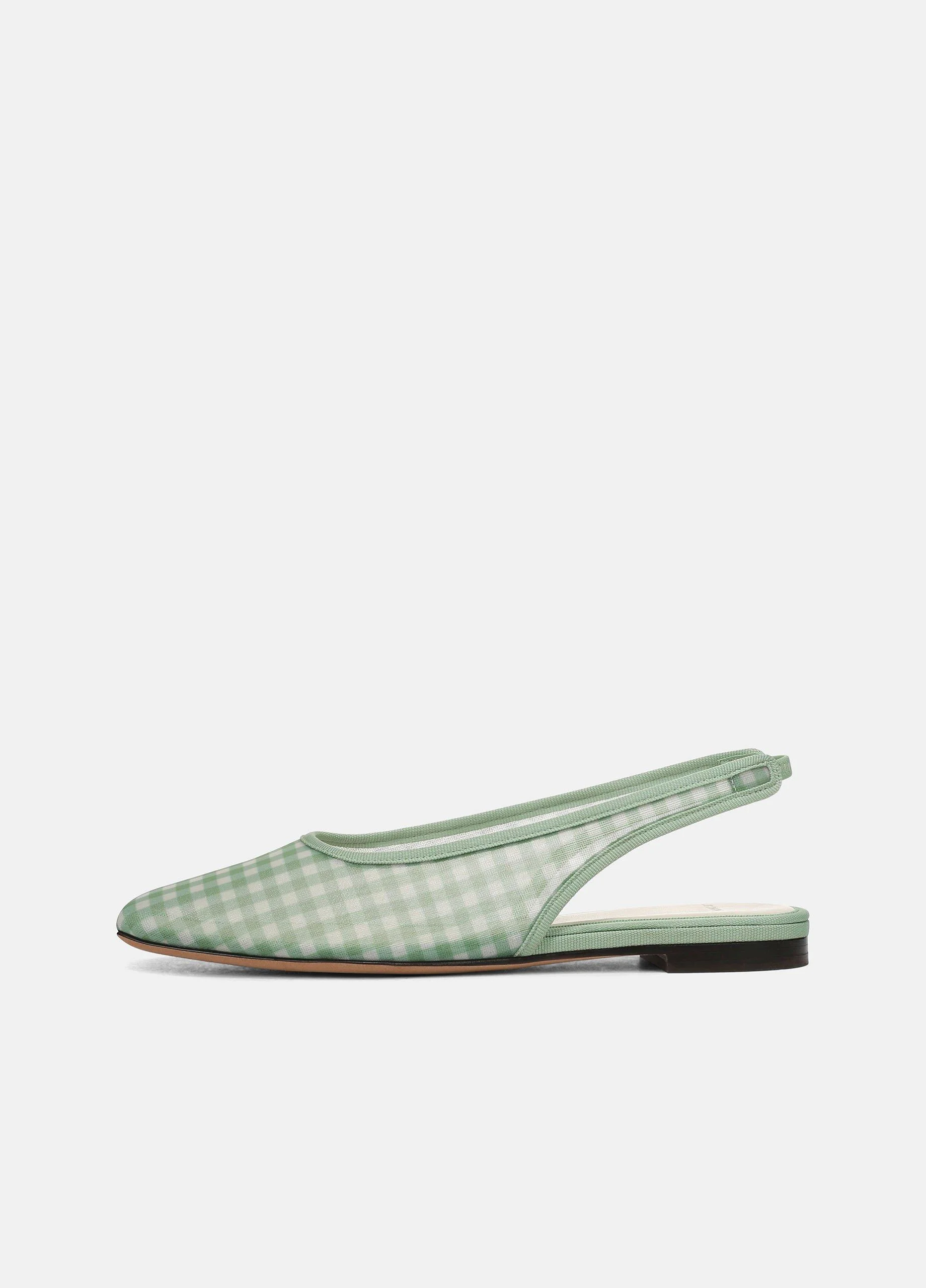 Daphne Gingham Slingback Flat - 1