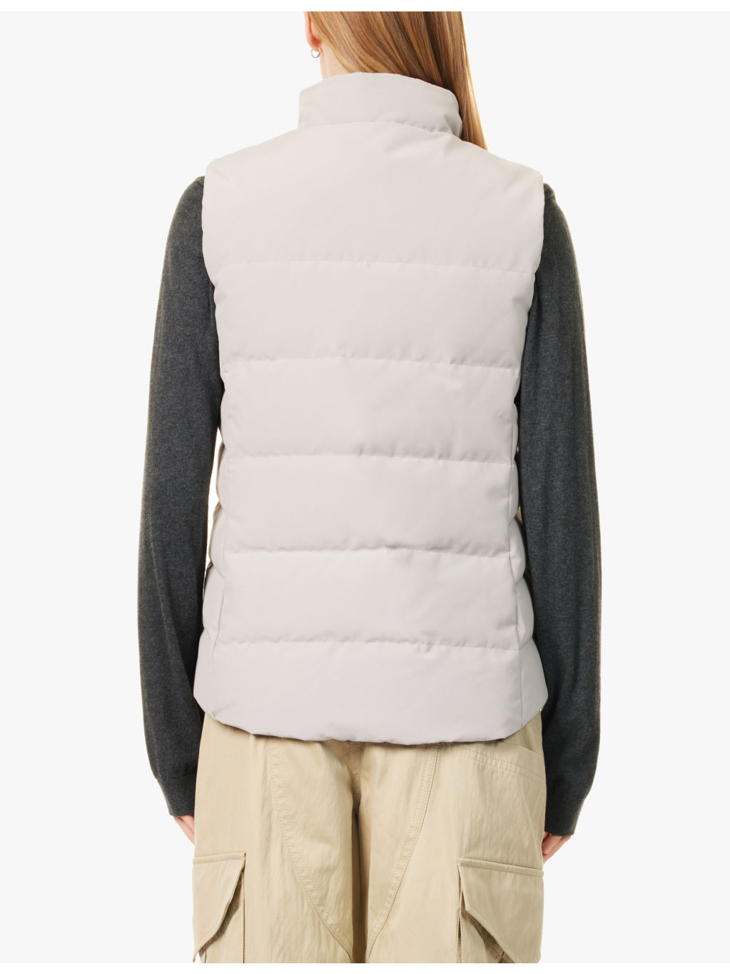 Funnel-neck brand-patch shell gilet - 4