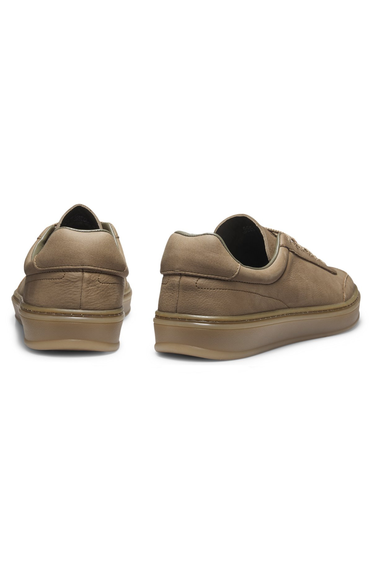 BECKHAM X BOSS LEATHER TRAINERS WITH RUBBER SOLE - 5