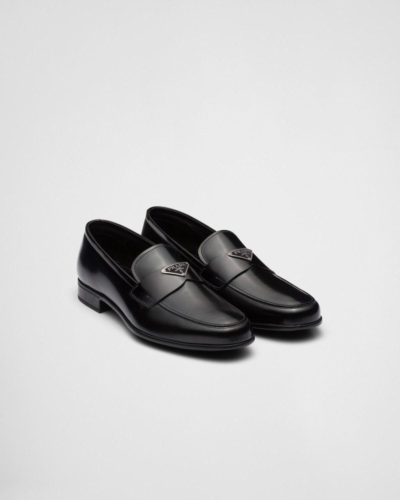 Prada Brushed leather loafers outlook