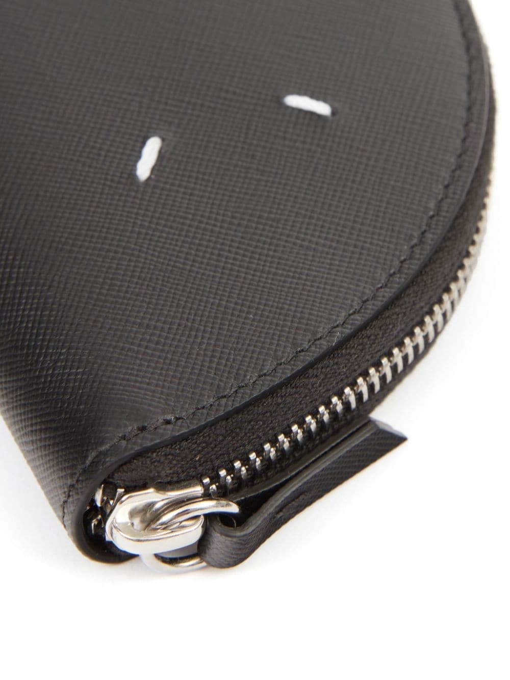 micro Halfmoon leather clutch - 6