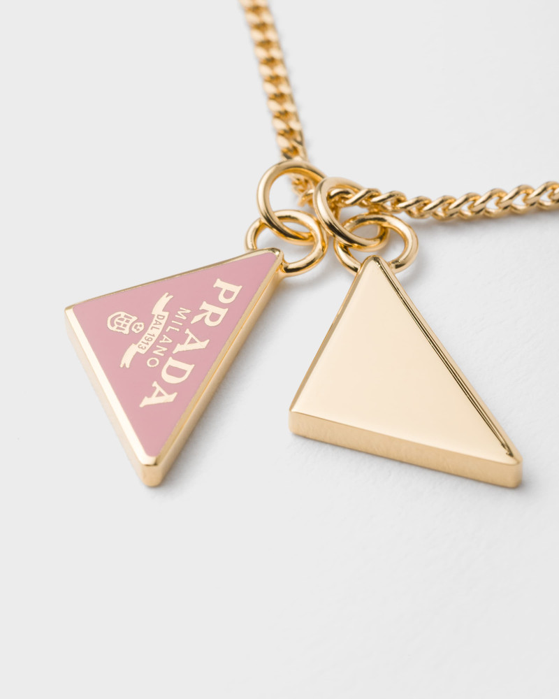 Prada Enameled metal necklace outlook