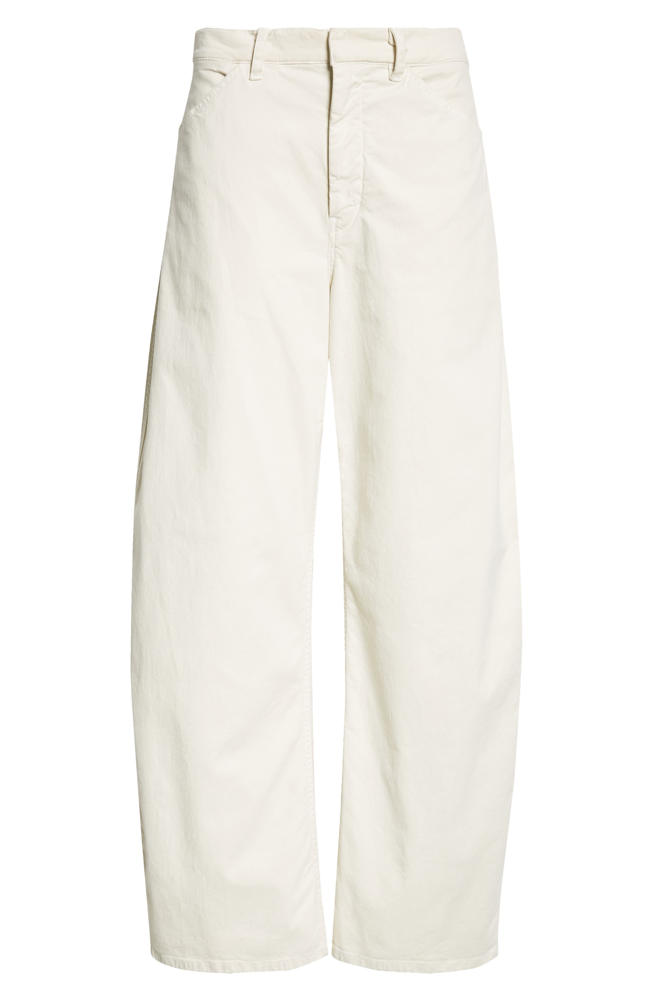 Nili Lotan Tribeca Barrel Leg Pants in Stone at Nordstrom - 6