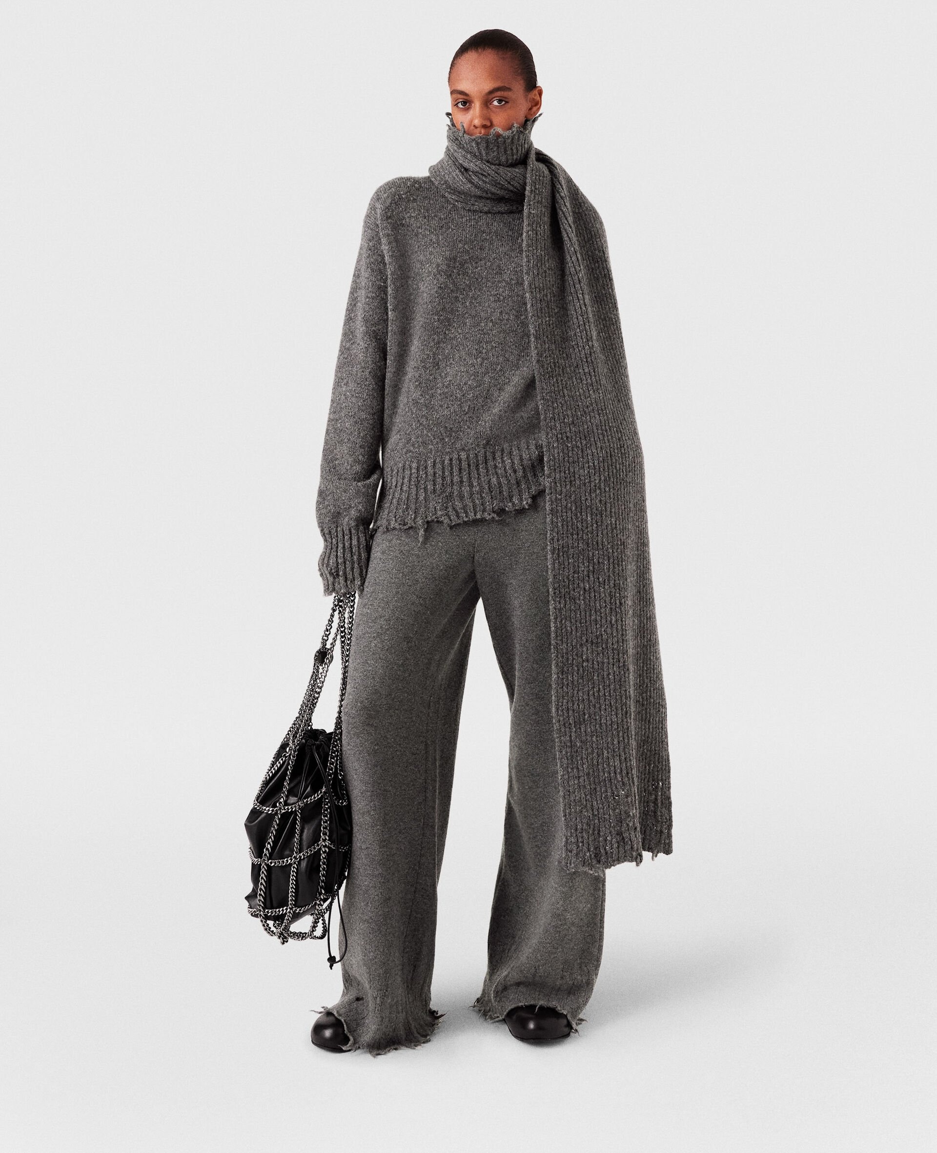 Flared High-Rise Trousers - 2