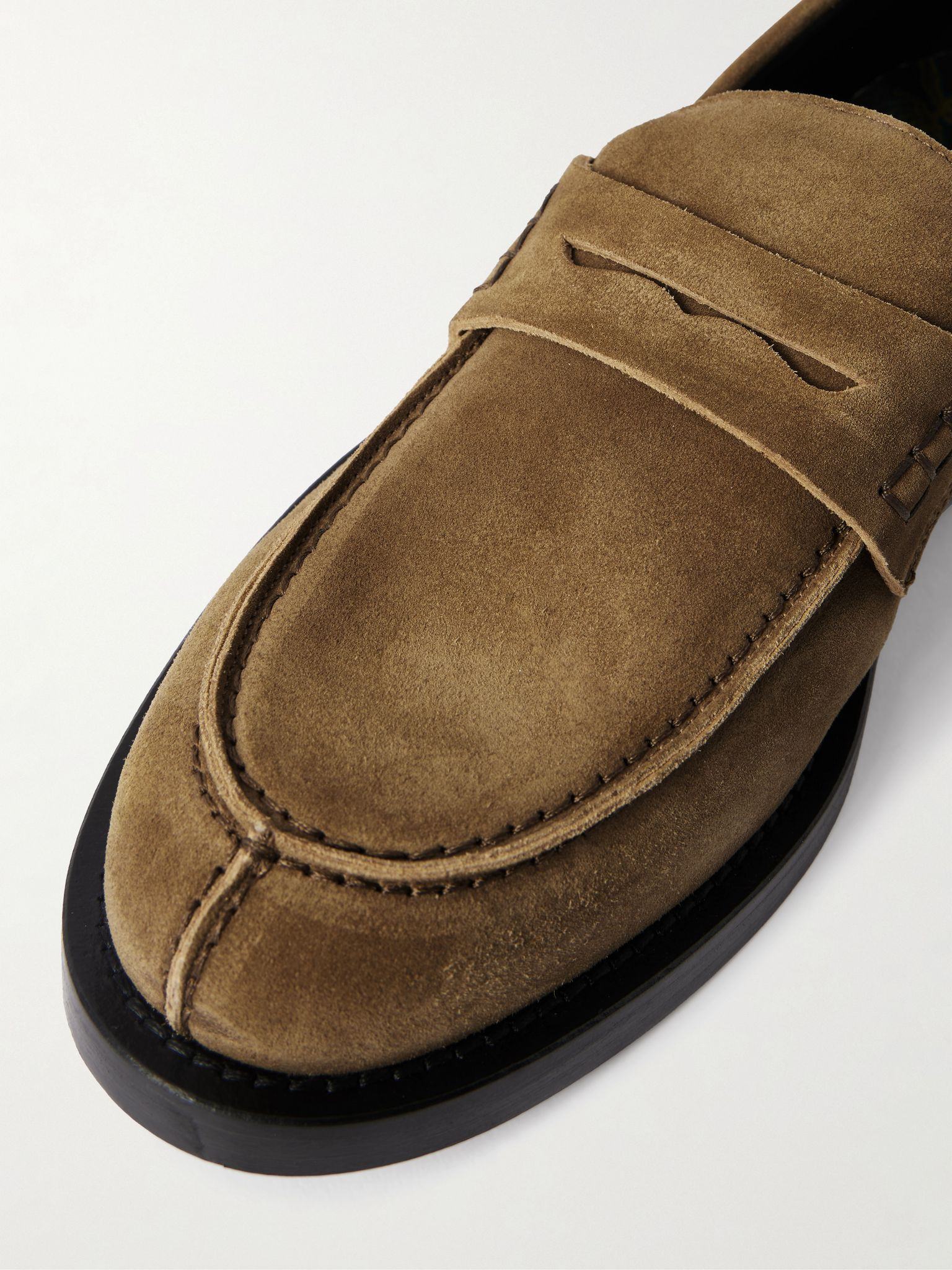 Donovan Suede Penny Loafers Dark brown - 5