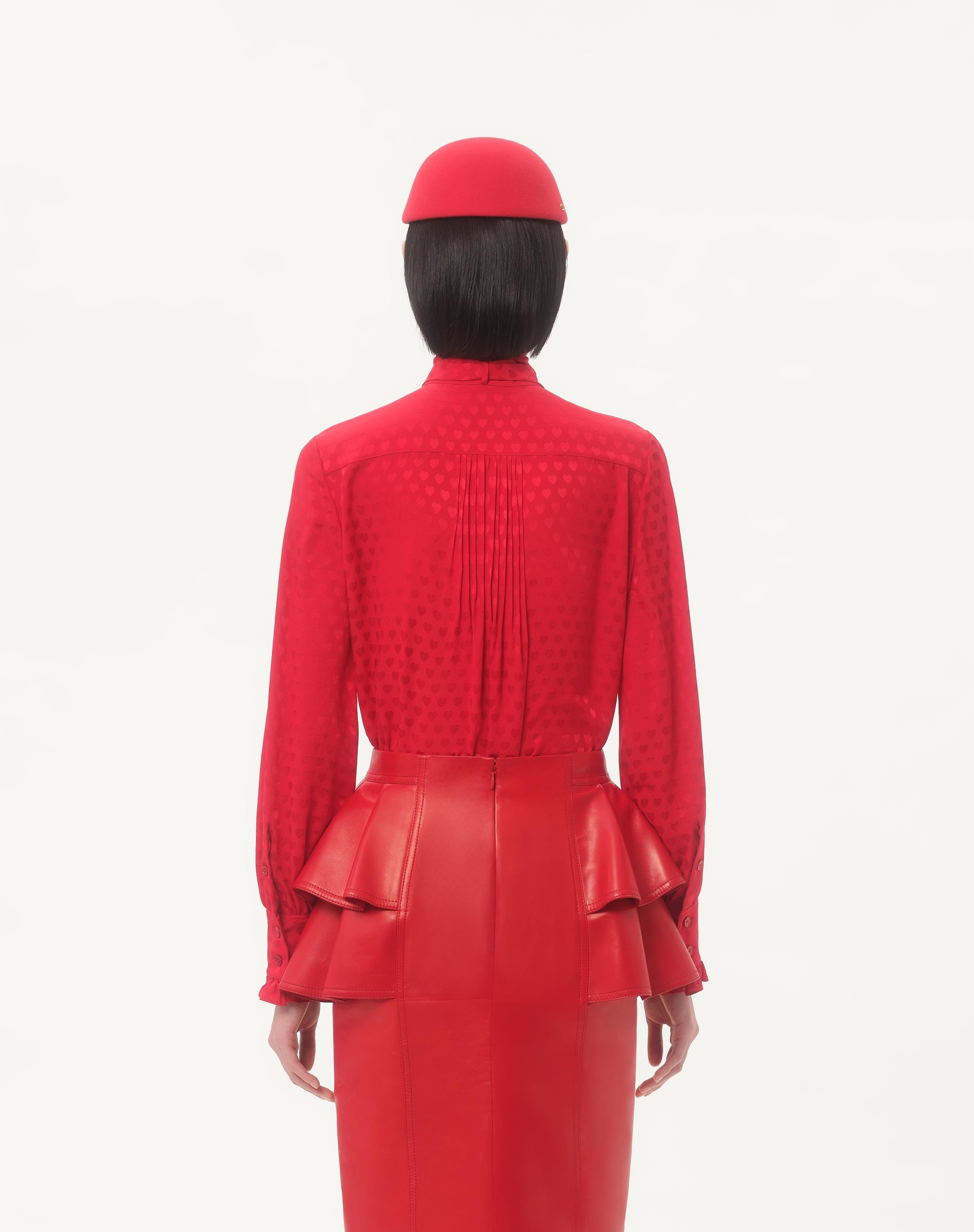 CREPE DE CHINE SHIRT WITH COUR DE COEUR PRINT - 7