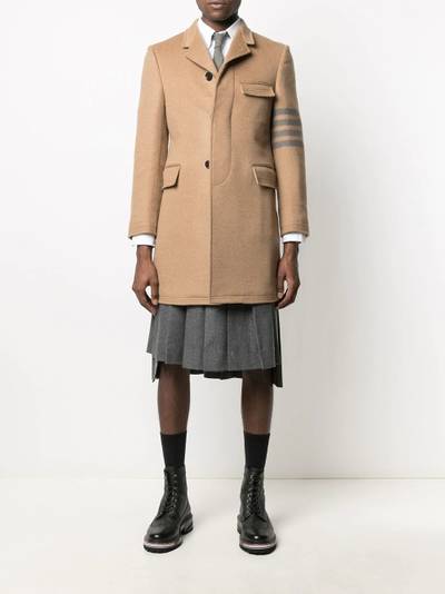 Thom Browne single-breasted concealed coat outlook