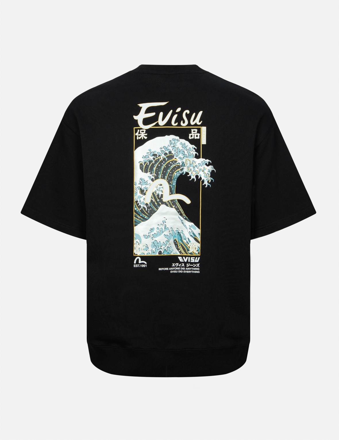 THE GREAT WAVE AND SEAGULL PRINT RELAX FIT SHORT-SLEEVE SWEATSHIRT - 2