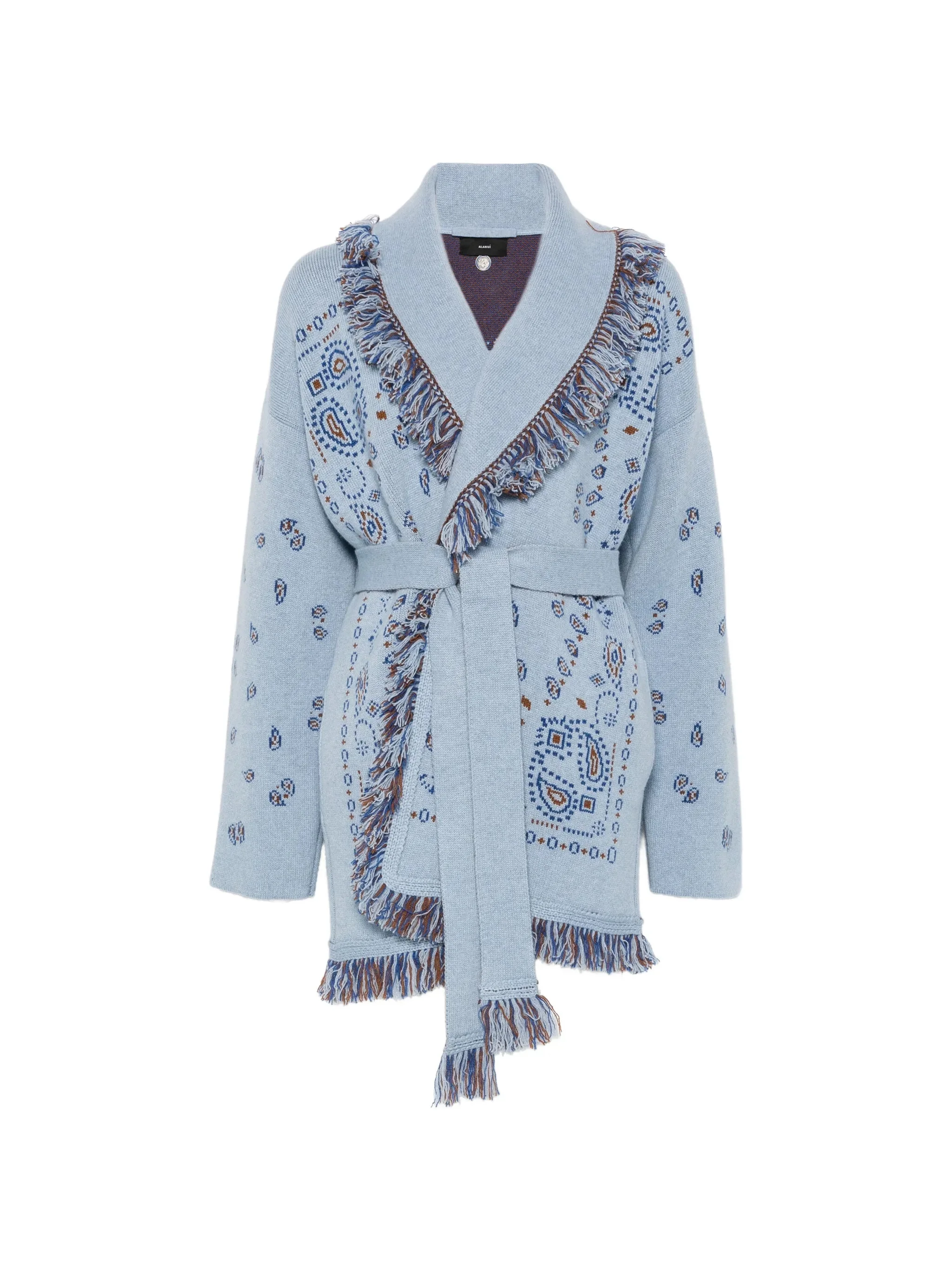 Alanui Bandana-jacquard Knitted Coat - 1