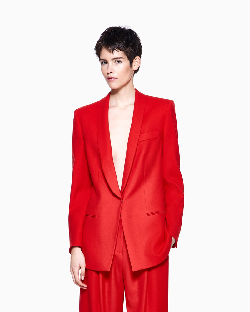GIORGIO ARMANI ASV VIRGIN-WOOL SINGLE-BREASTED JACKET outlook