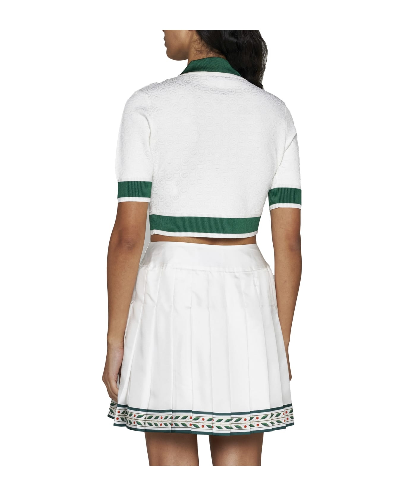 Pleated Silk Miniskirt - 4