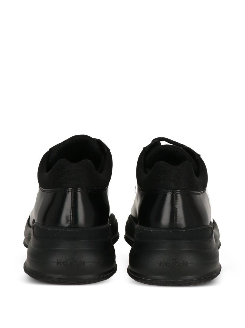 lace-up leather sneakers - 3