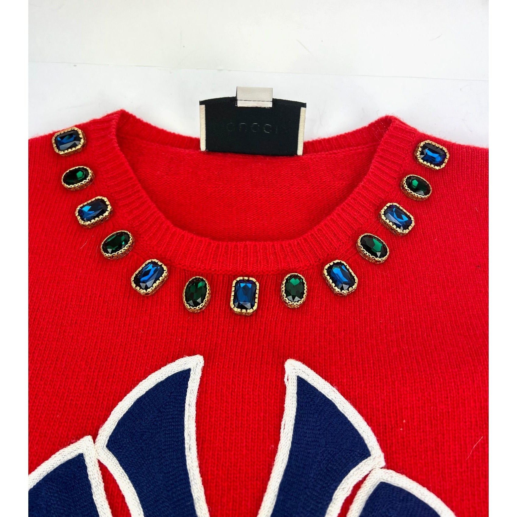 Gucci Womens NY Yankees Wool Red Sweater Pullover - 6