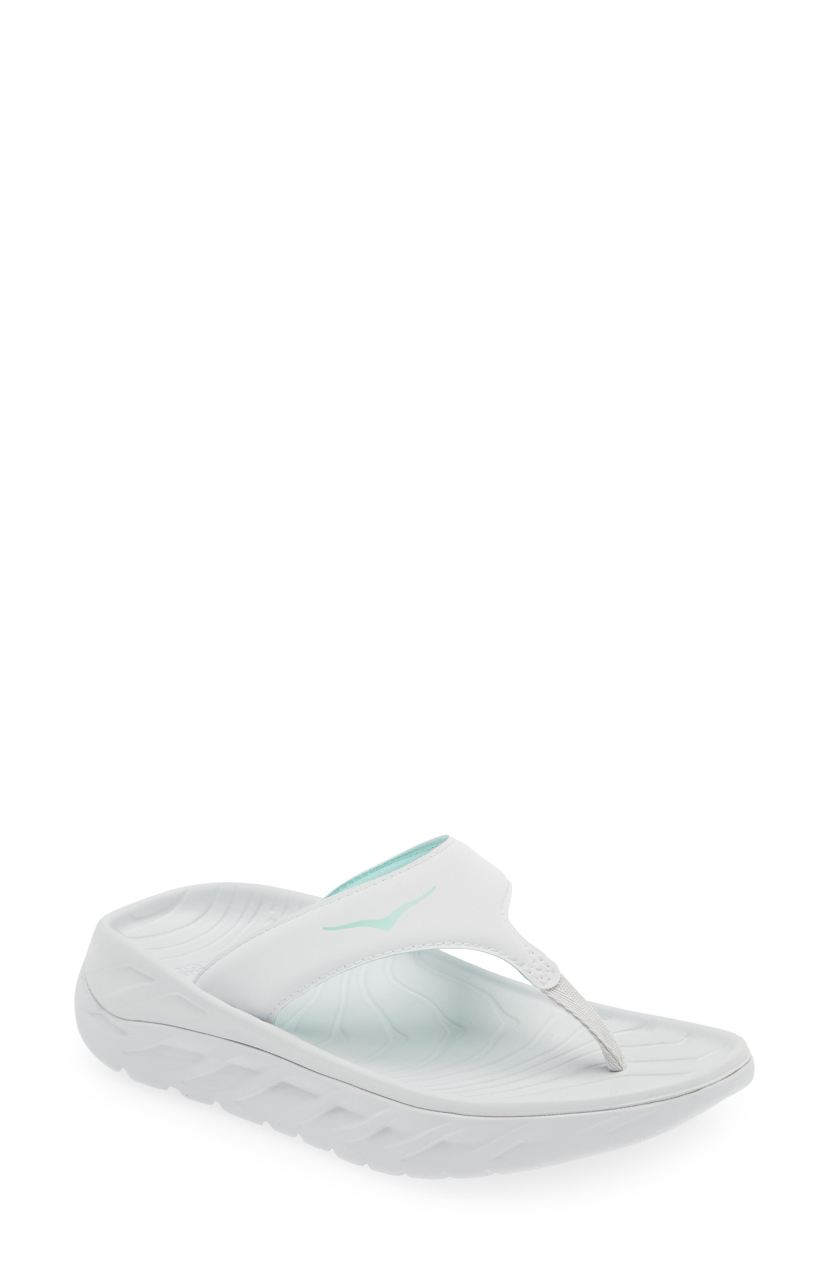 HOKA Gender Inclusive Ora Recovery Flip Flop in Cosmic Grey /Seafoam at Nordstrom - 1