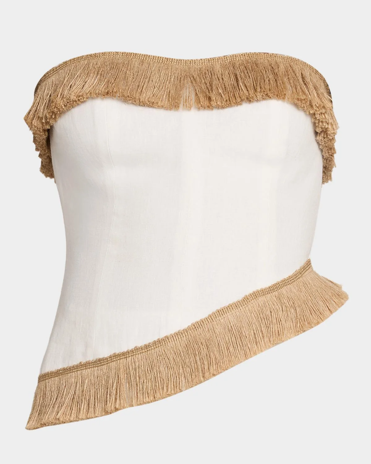 Morgan Strapless Fringe-Trim Top - 1