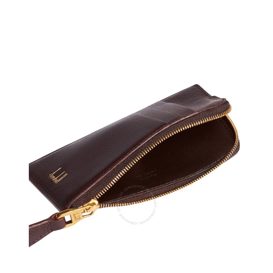 Dunhill - Dunhill Burgundy Duke Fine Zip Leather Card Case - 2