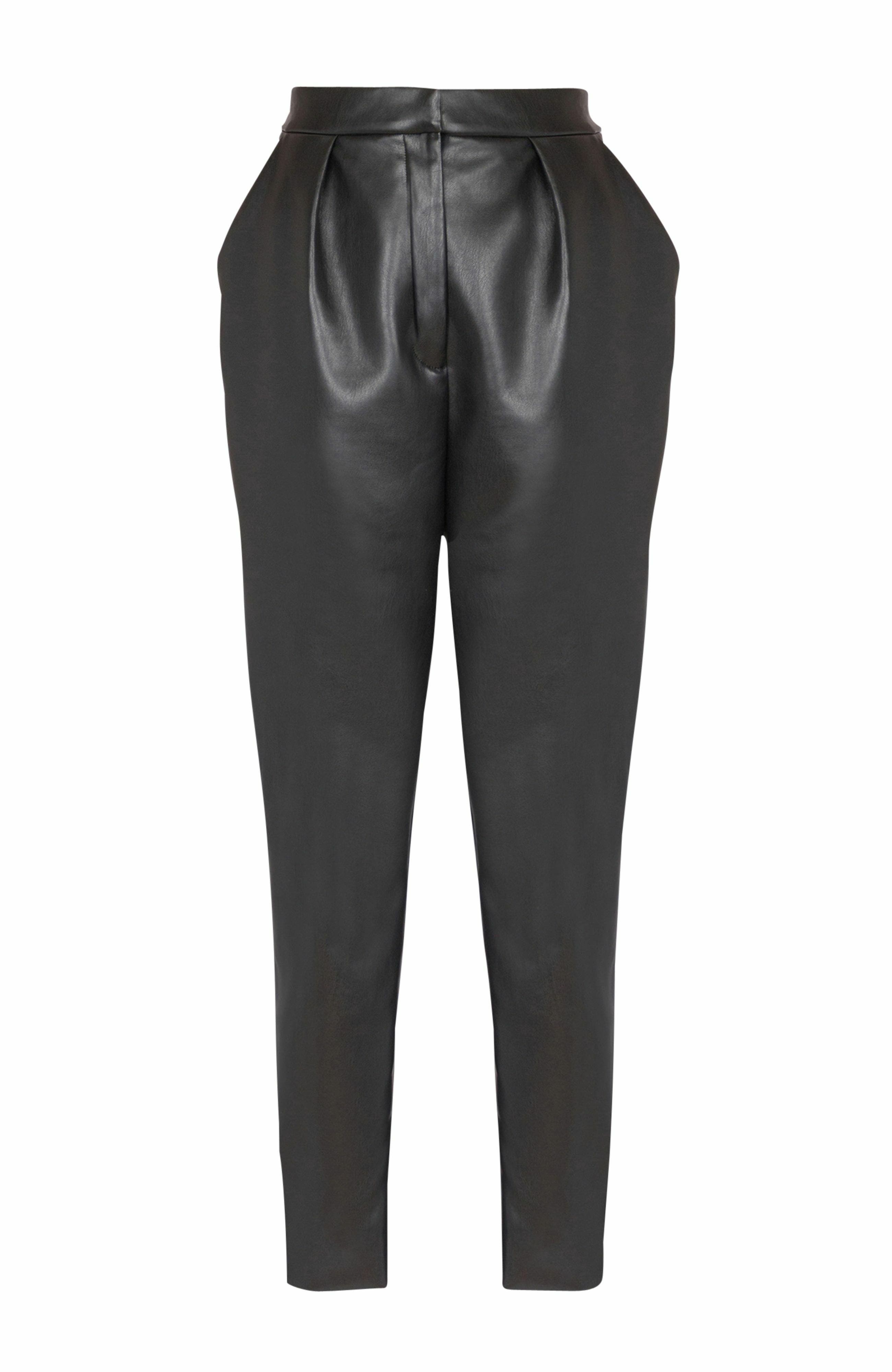 Balmain High-waisted faux leather trousers in Black at Nordstrom - 5