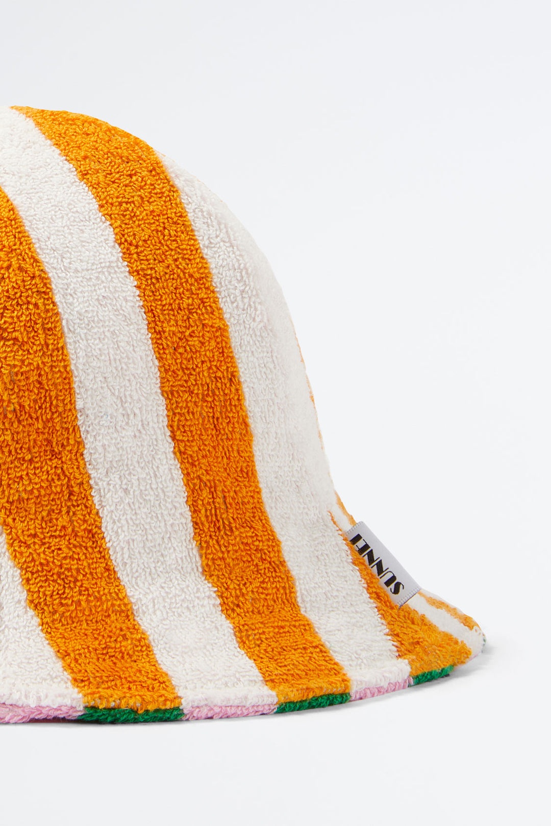 ORANGE & WHITE STRIPED COTTON HAT - 6