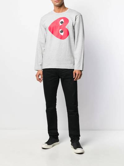 Comme des Garçons PLAY heart print sweatshirt outlook