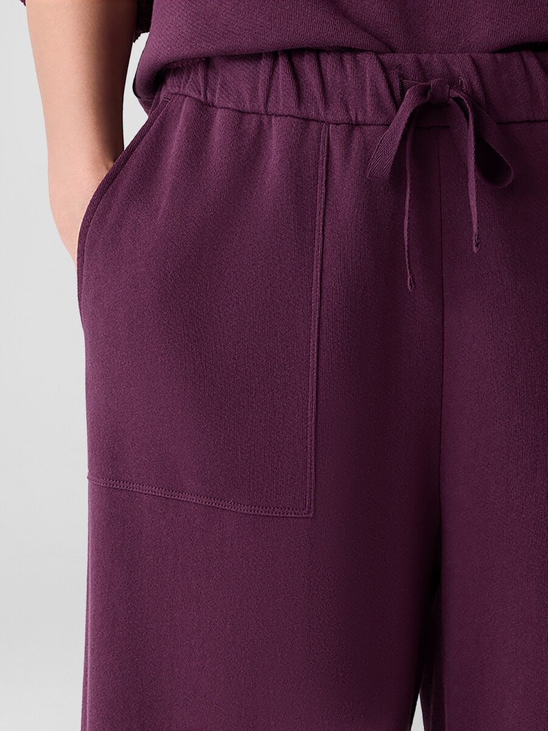 Lightweight Organic Cotton Terry Wide-Leg Pant 5