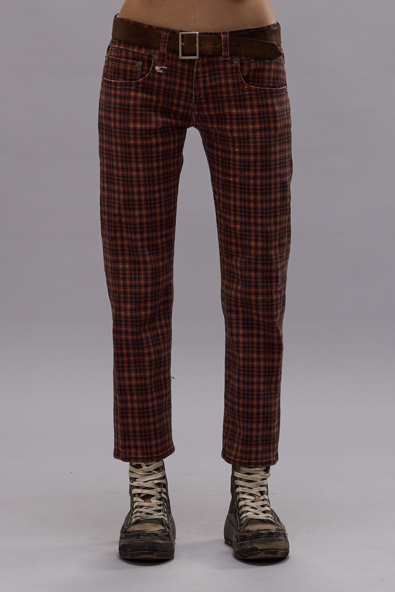 BOY STRAIGHT - PRINTED AUBURN PLAID - R13 - 4