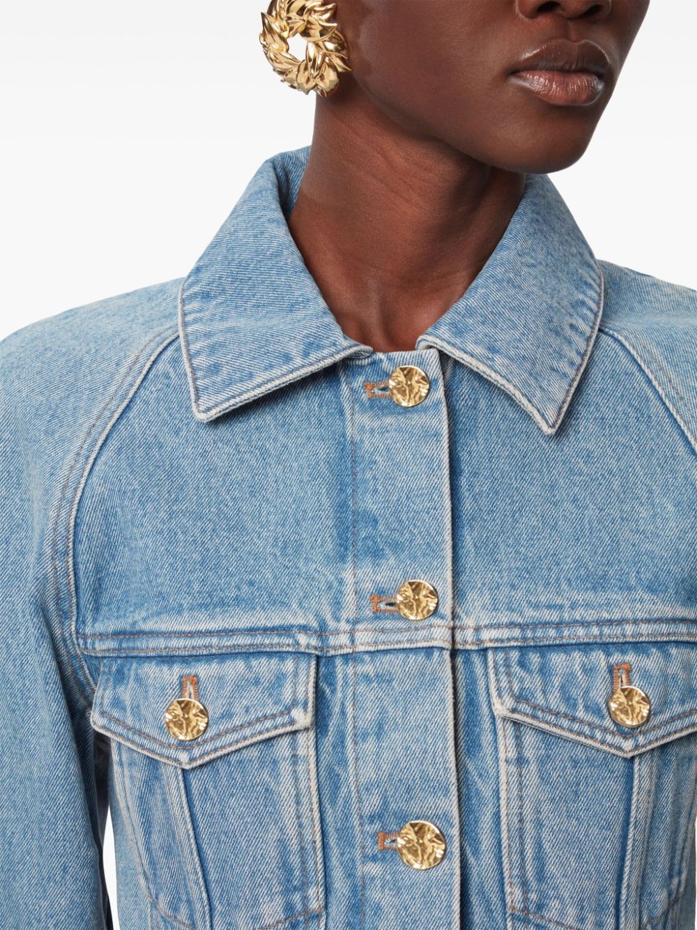 Peplum Denim Jacket - 5
