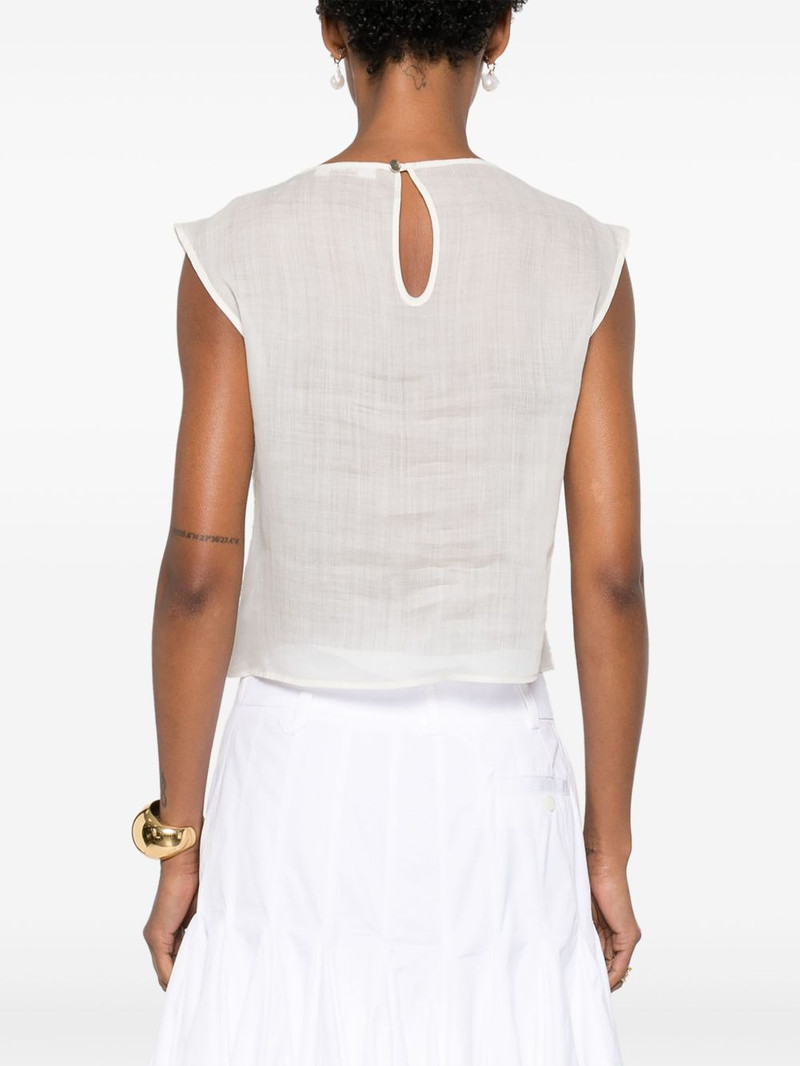 floral-appliqué blouse 4