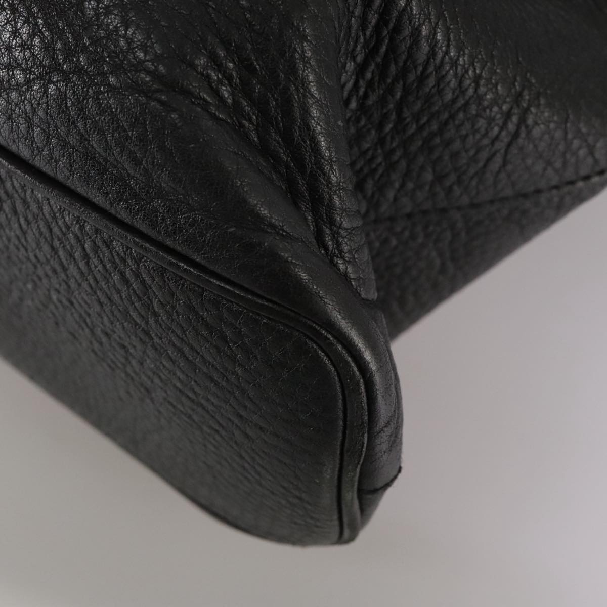Burberry Hand Bag Leather Black Gold - 11