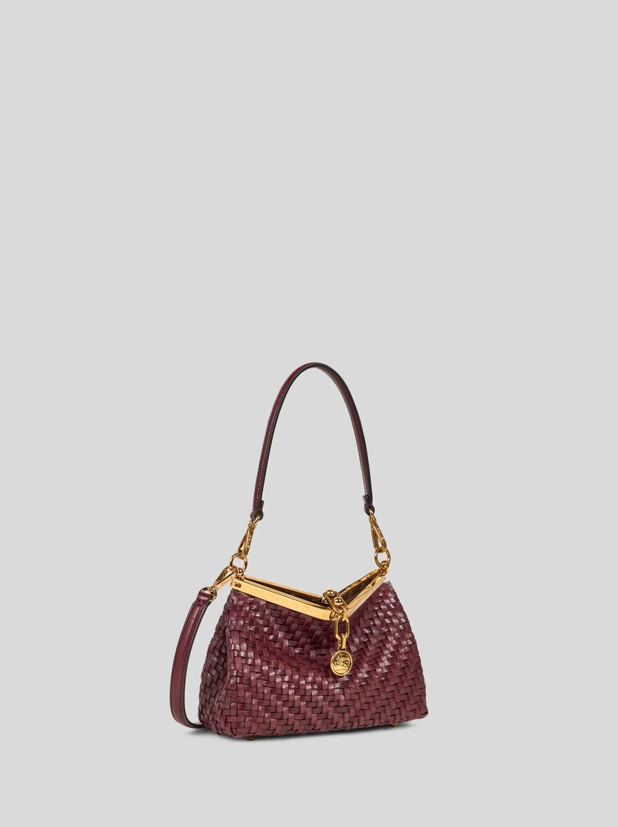 SMALL WOVEN LEATHER VELA BAG - 4