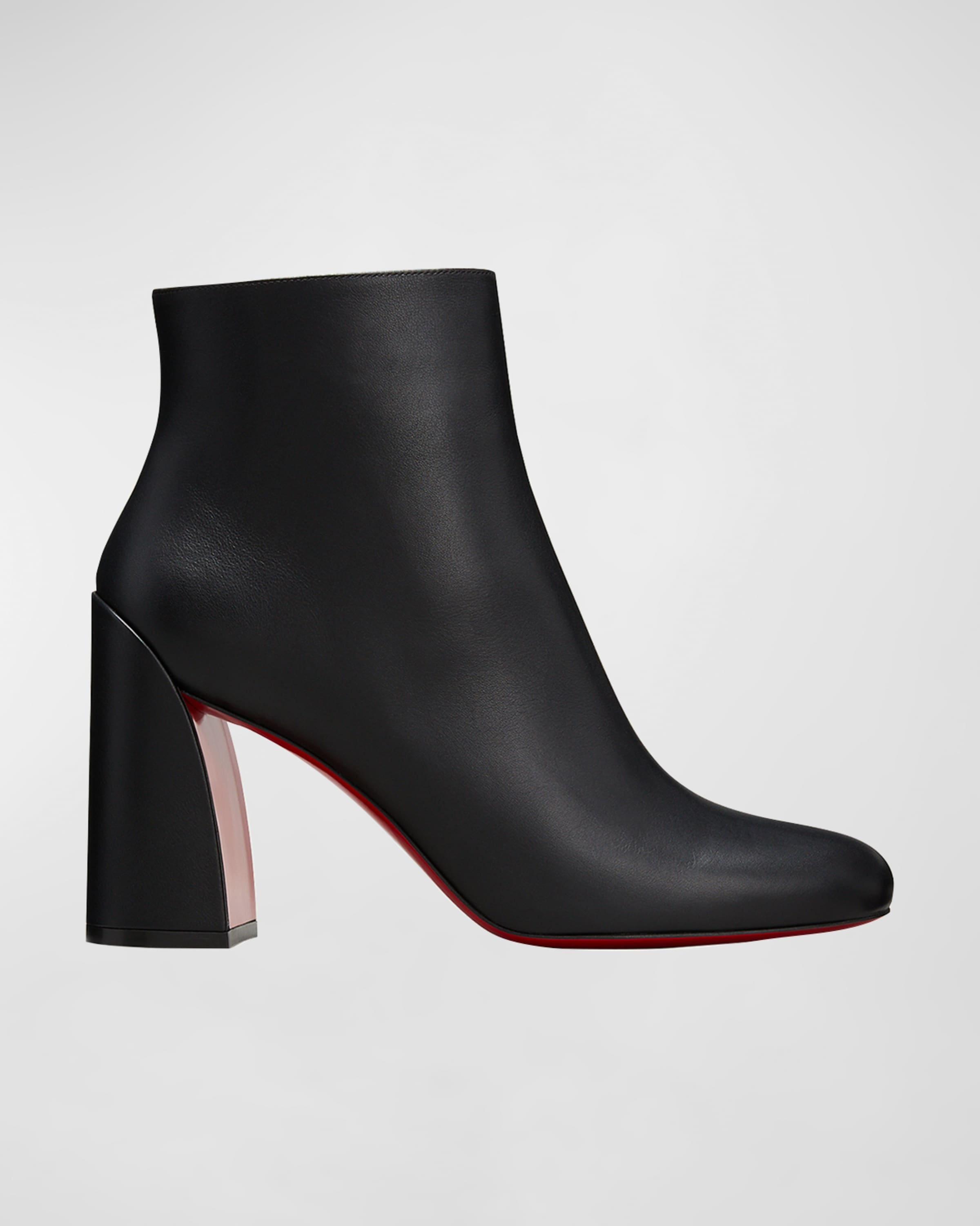 Turela Calfskin Red Sole Ankle Booties - 1