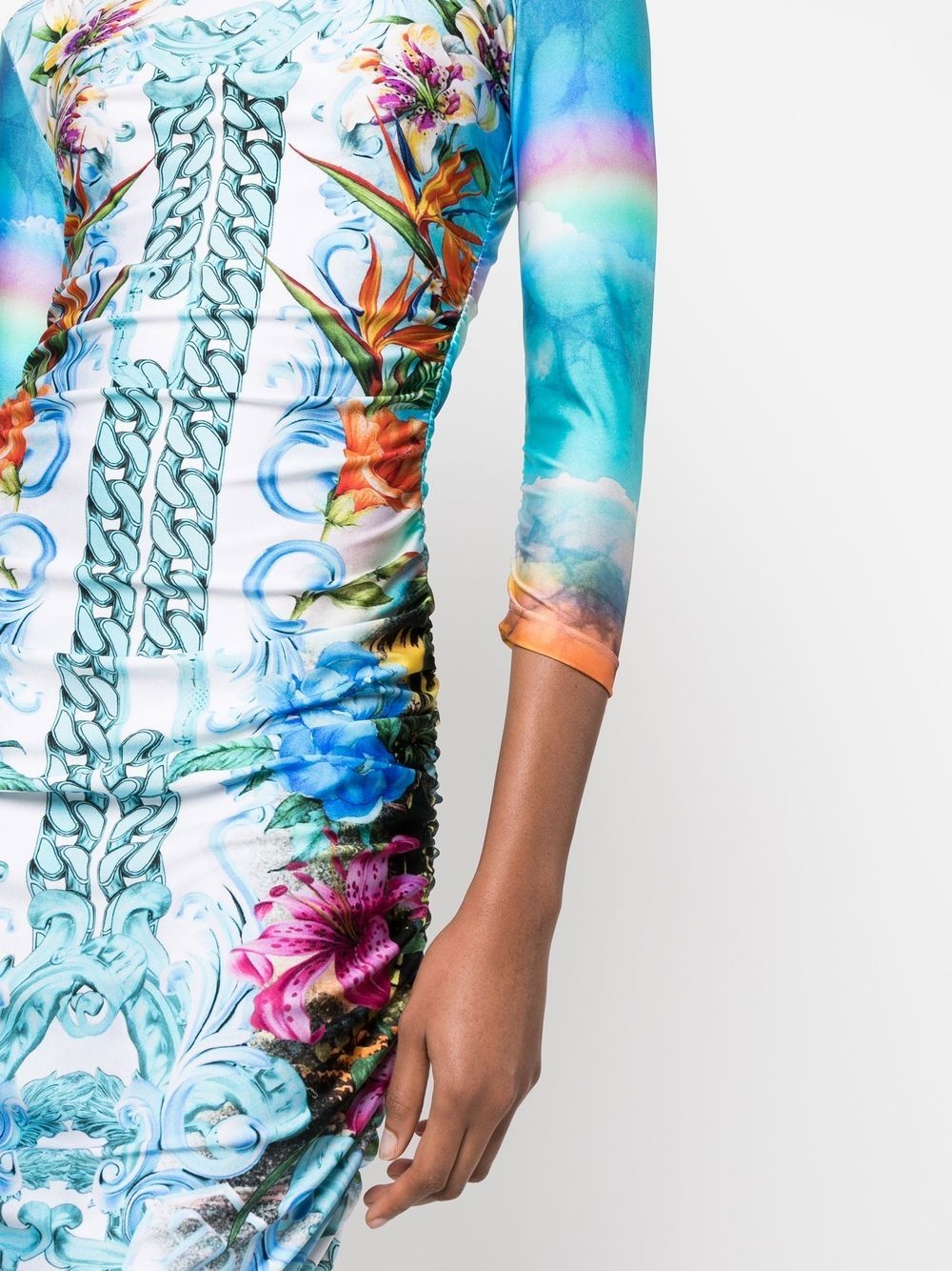 Hawaii-print mini dress - 5