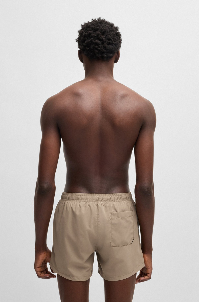 HUGO QUICK-DRY SWIM SHORTS WITH VERTICAL LOGO PRINT outlook